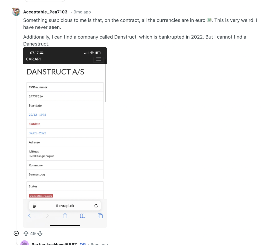 job offer scams reddit review