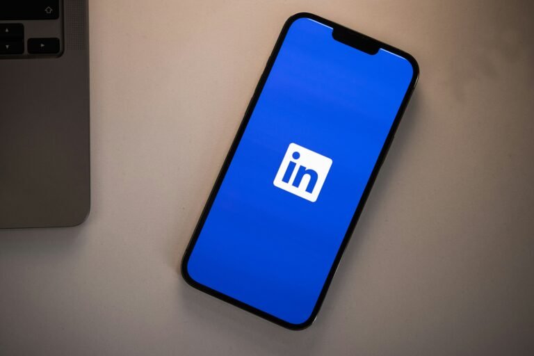 LinkedIn app on the phone screen